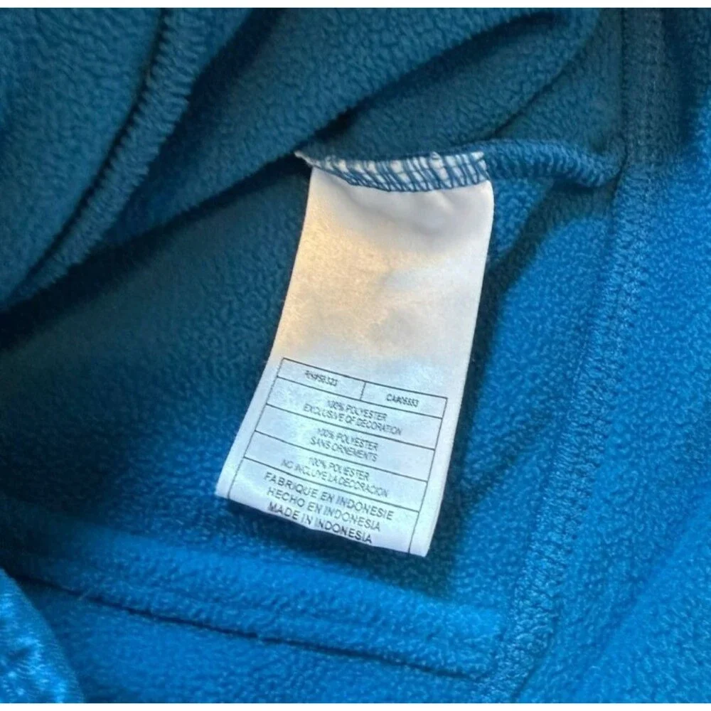 Nike Jacket Womens Size Medium Blue Fleece Full Zip Y2K Swoosh Outdoor Gray Tag